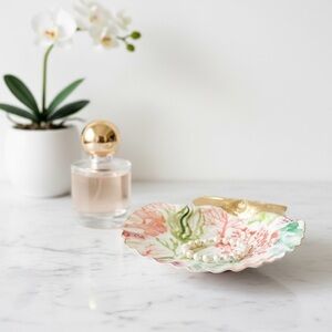 Coral Reef Seashell Trinket Dish Decor